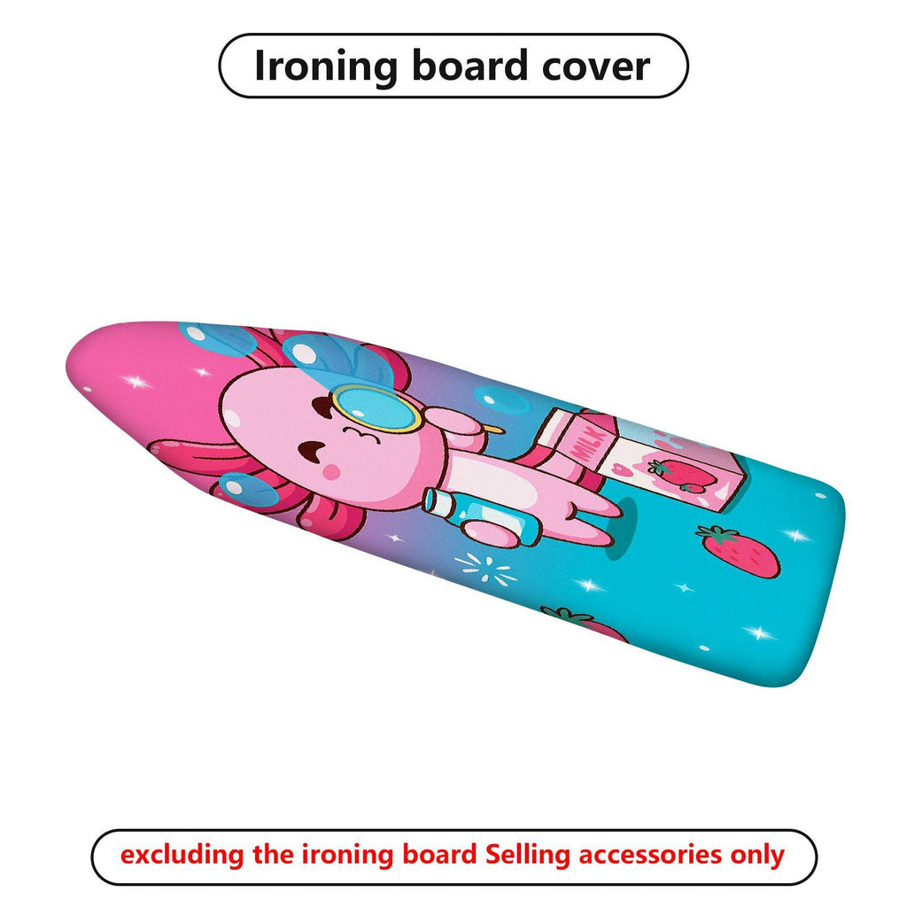 1-Piece Rabbit Strawberry Milk  Ironing Board Cover, Universal Size, Without Board