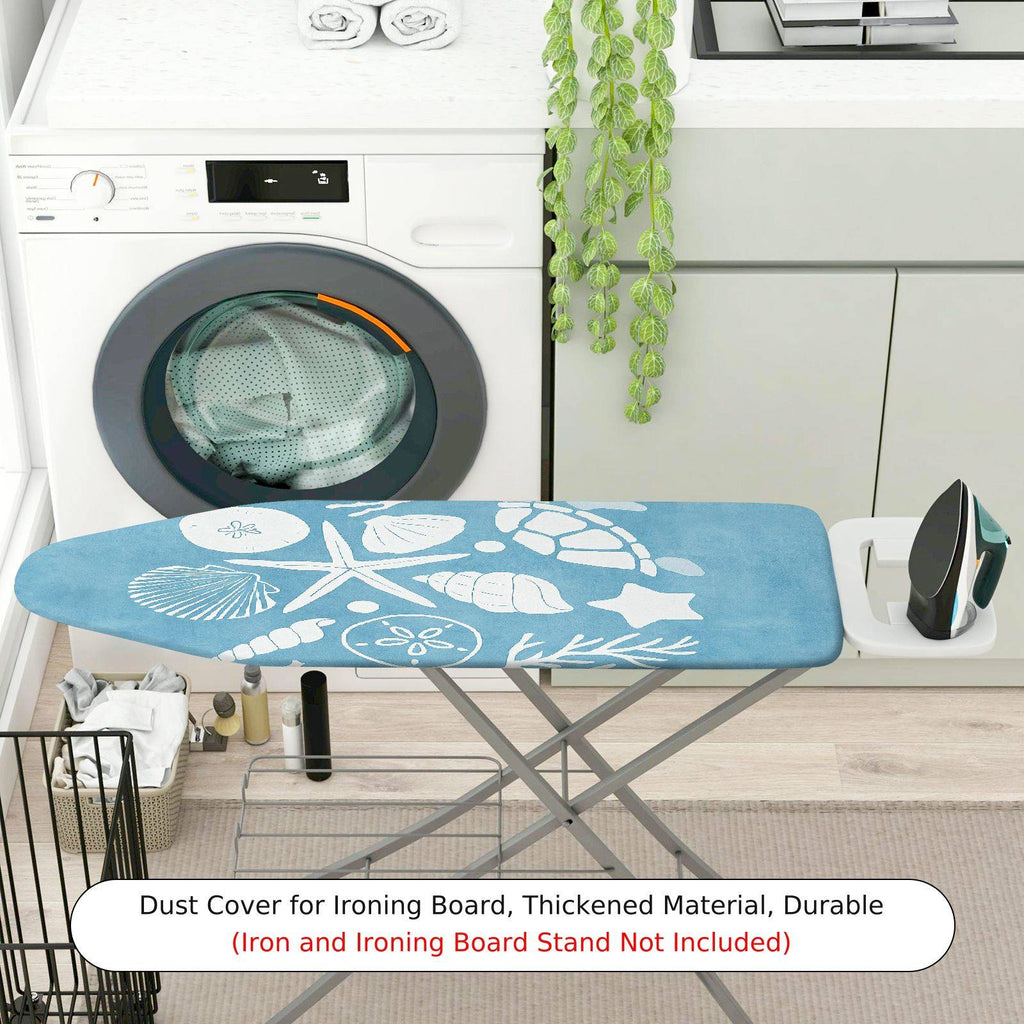 1-Piece Starfish Conch Turtle  Ironing Board Cover, Universal Size, Without Board