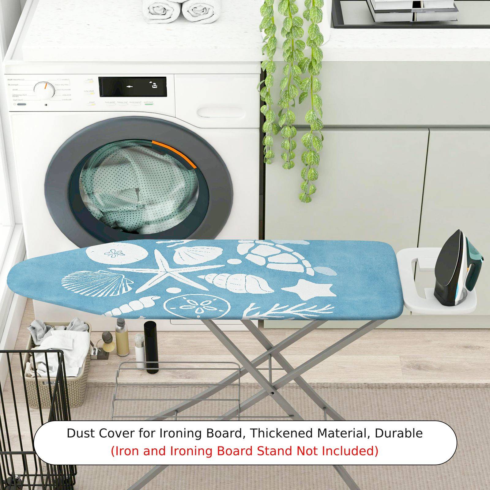 1-Piece Starfish Conch Turtle  Ironing Board Cover, Universal Size, Without Board