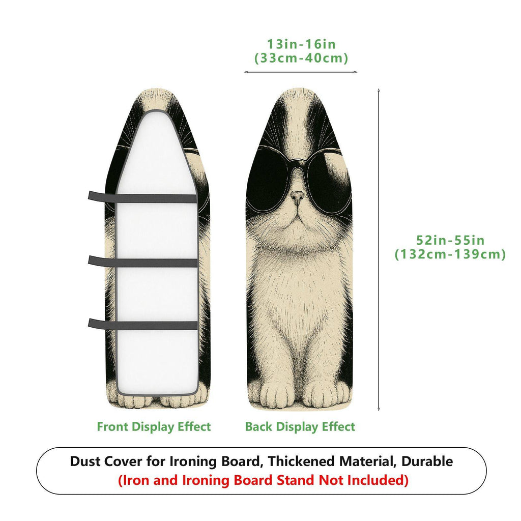 1-Piece Cat Sunglasses Trendy  Ironing Board Cover, Universal Size, Without Board