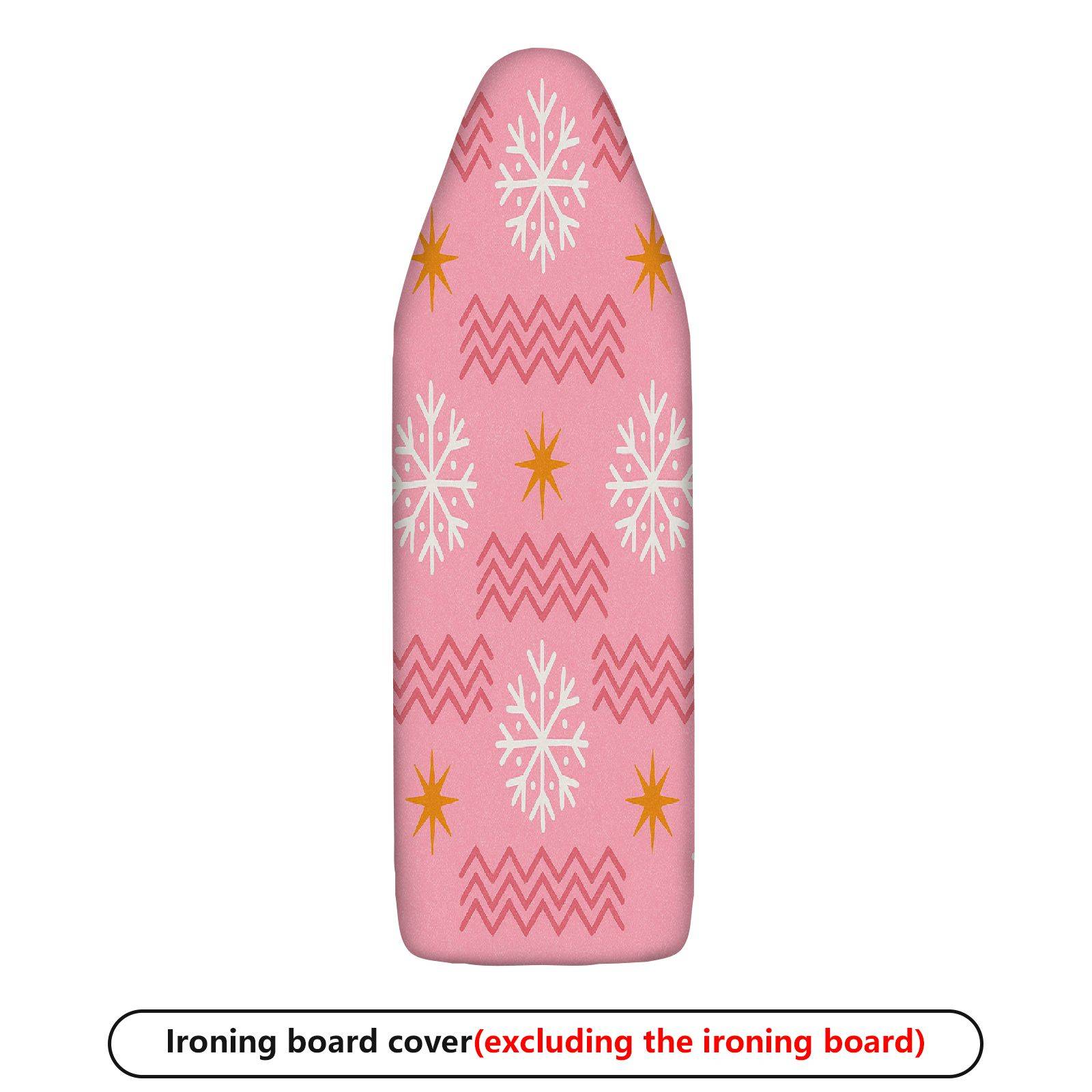 1-Piece Snowflake Star Pattern Pink  Ironing Board Cover, Universal Size, Without Board