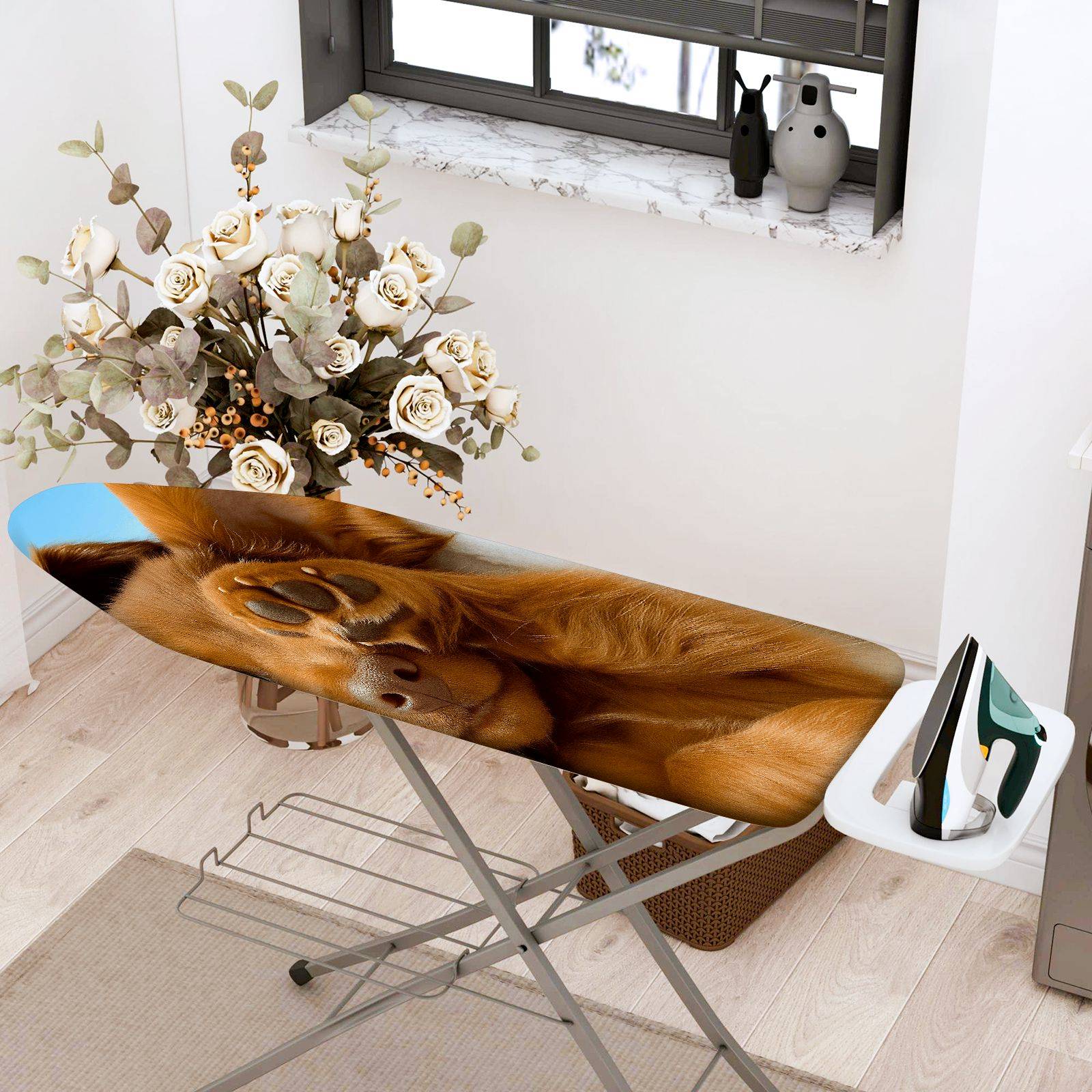 1-Piece Dog Cute Playful  Ironing Board Cover, Universal Size, Without Board