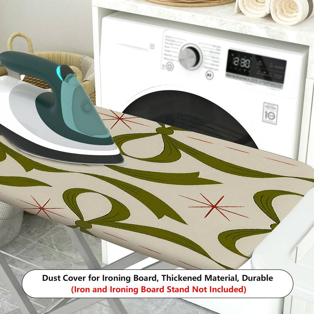 1-Piece Green Bow Star Pattern Decorative  Ironing Board Cover, Universal Size, Without Board