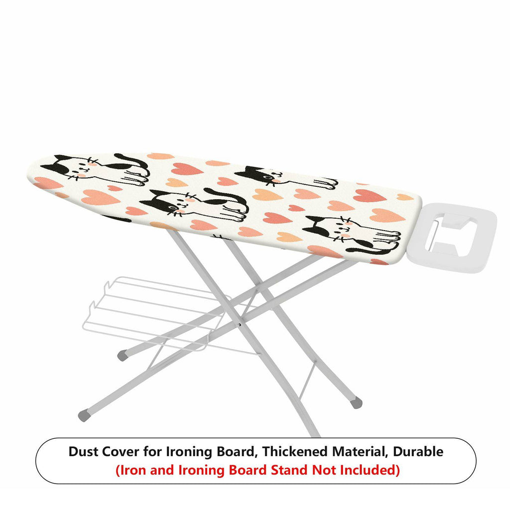 1-Piece Heart Cat Lovely  Ironing Board Cover, Universal Size, Without Board