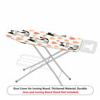 1-Piece Heart Cat Lovely  Ironing Board Cover, Universal Size, Without Board