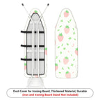 1-Piece Pink Strawberry Green Leaf Fresh Theme  Ironing Board Cover, Universal Size, Without Board