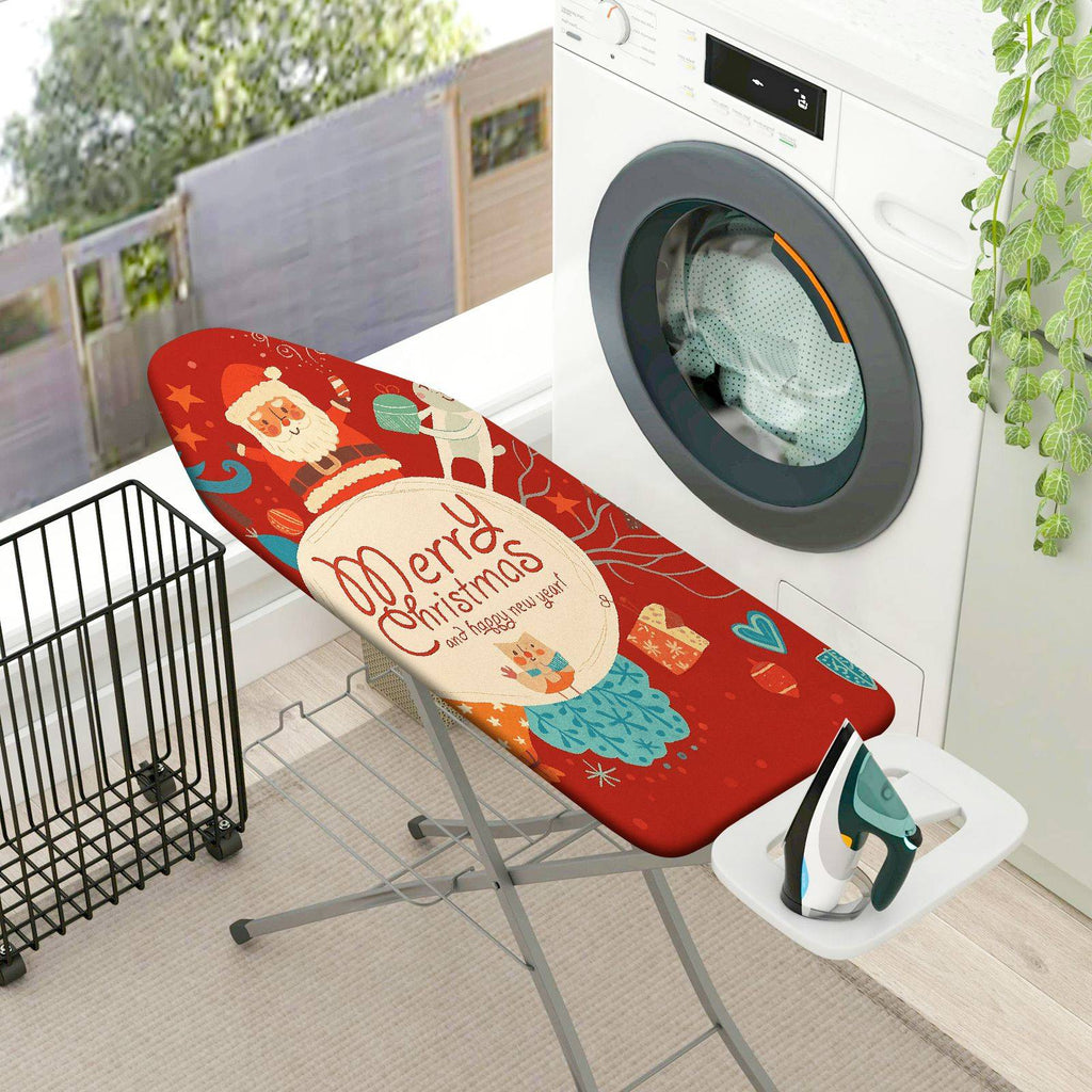 1-Piece Santa Claus Snowflakes Gifts  Ironing Board Cover, Universal Size, Without Board