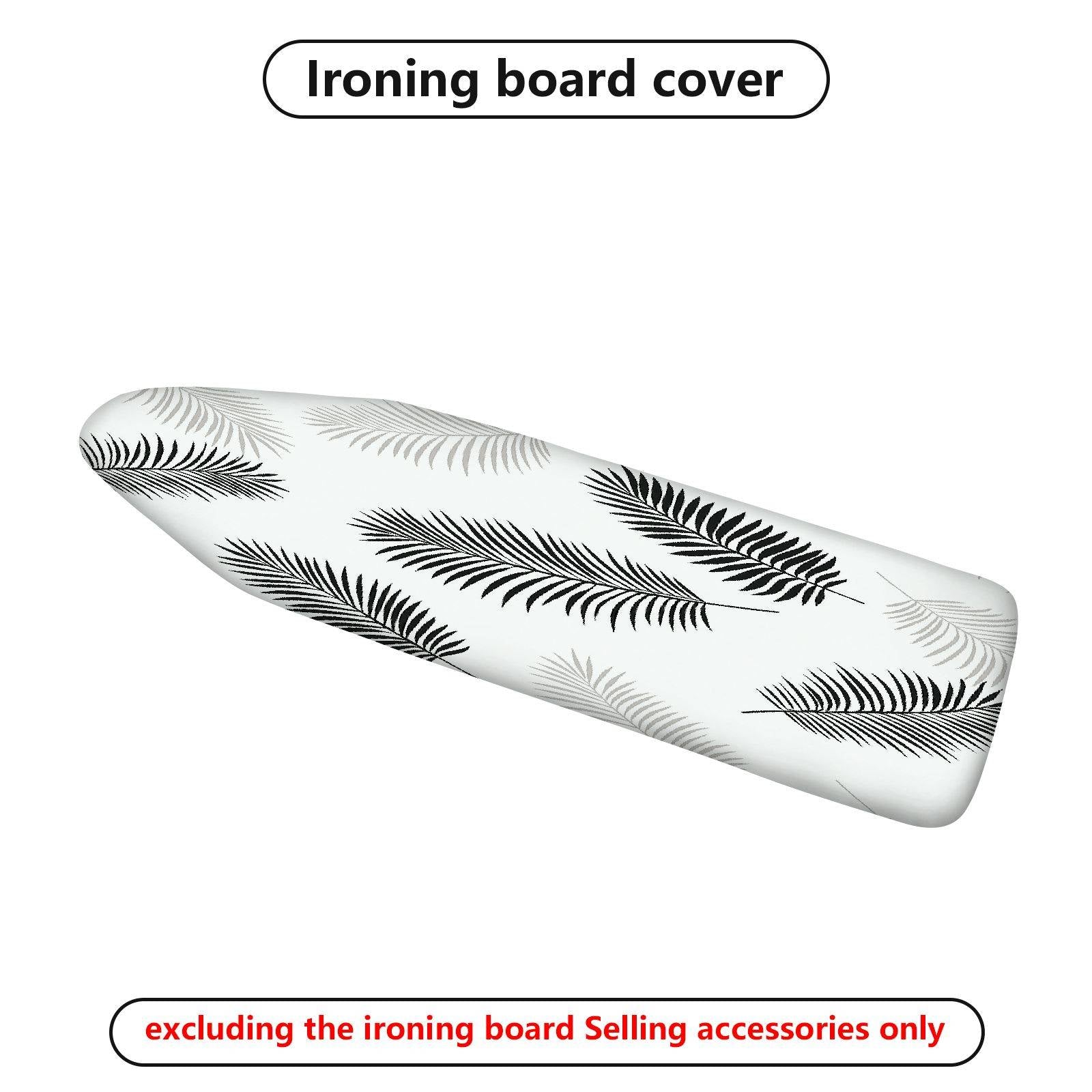 1-Piece Tropical Leaf Minimalist Natural  Ironing Board Cover, Universal Size, Without Board