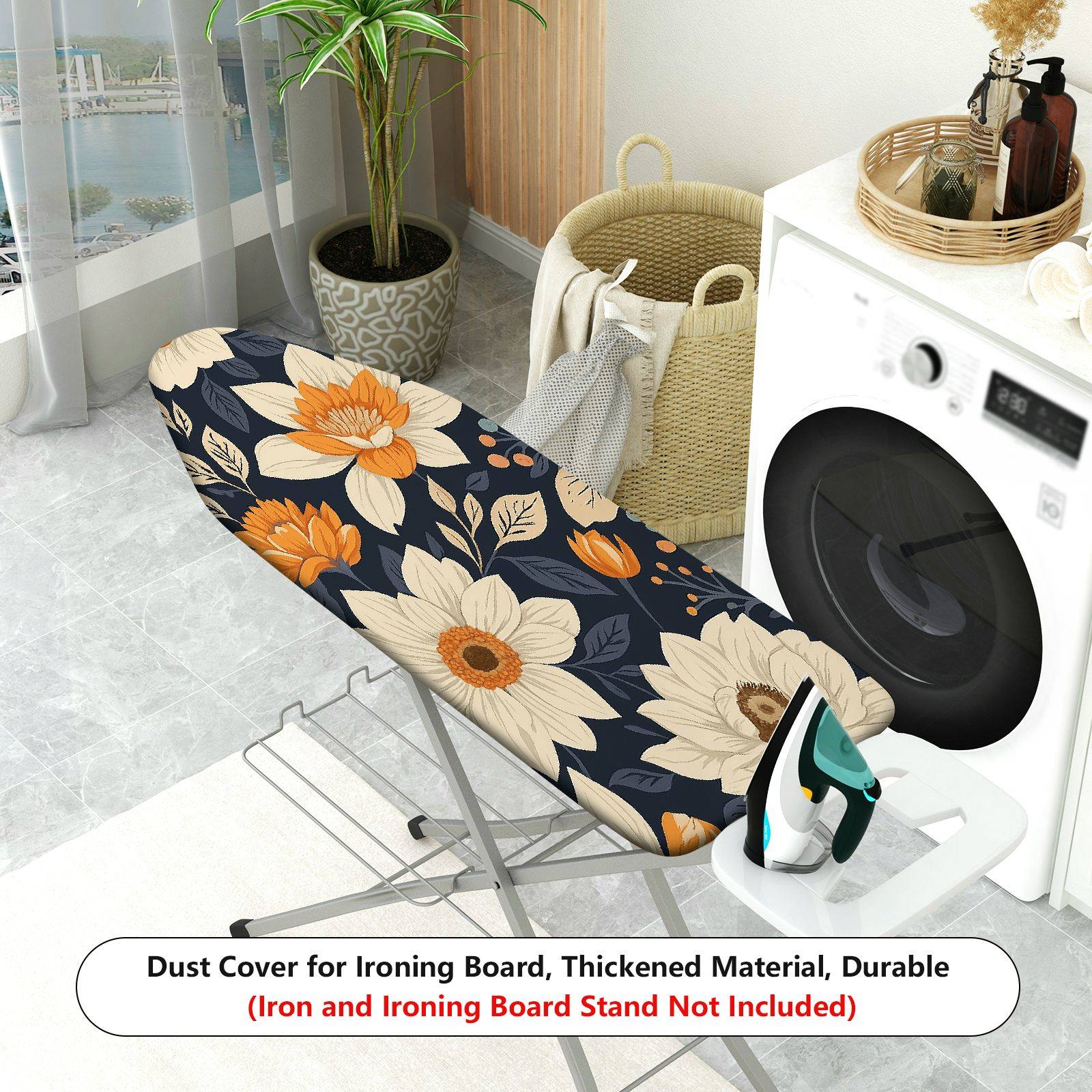 1-Piece Floral Retro Elegant  Ironing Board Cover, Universal Size, Without Board