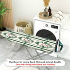 1-Piece Christmas Green Bow Stripe  Ironing Board Cover, Universal Size, Without Board