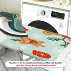 1-Piece Snowman Reindeer Christmas  Ironing Board Cover, Universal Size, Without Board