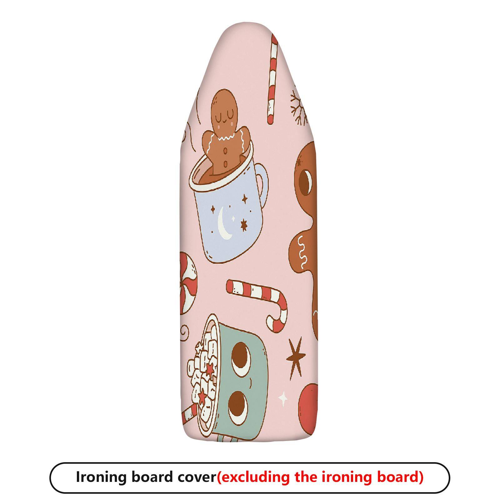 1-Piece Christmas Gingerbread Candy  Ironing Board Cover, Universal Size, Without Board
