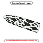 1-Piece Animal Print Cow Pattern Black And White  Ironing Board Cover, Universal Size, Without Board