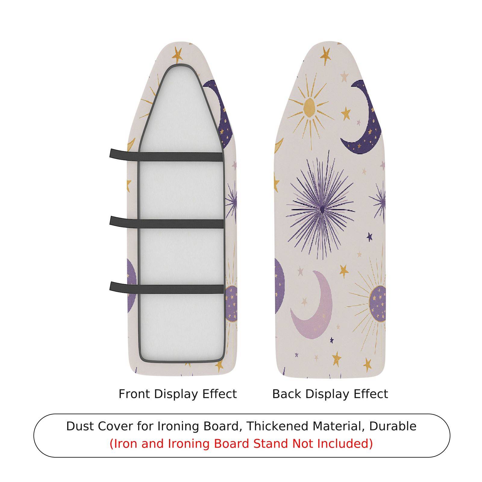 1-Piece Star Moon Sparkle  Ironing Board Cover, Universal Size, Without Board
