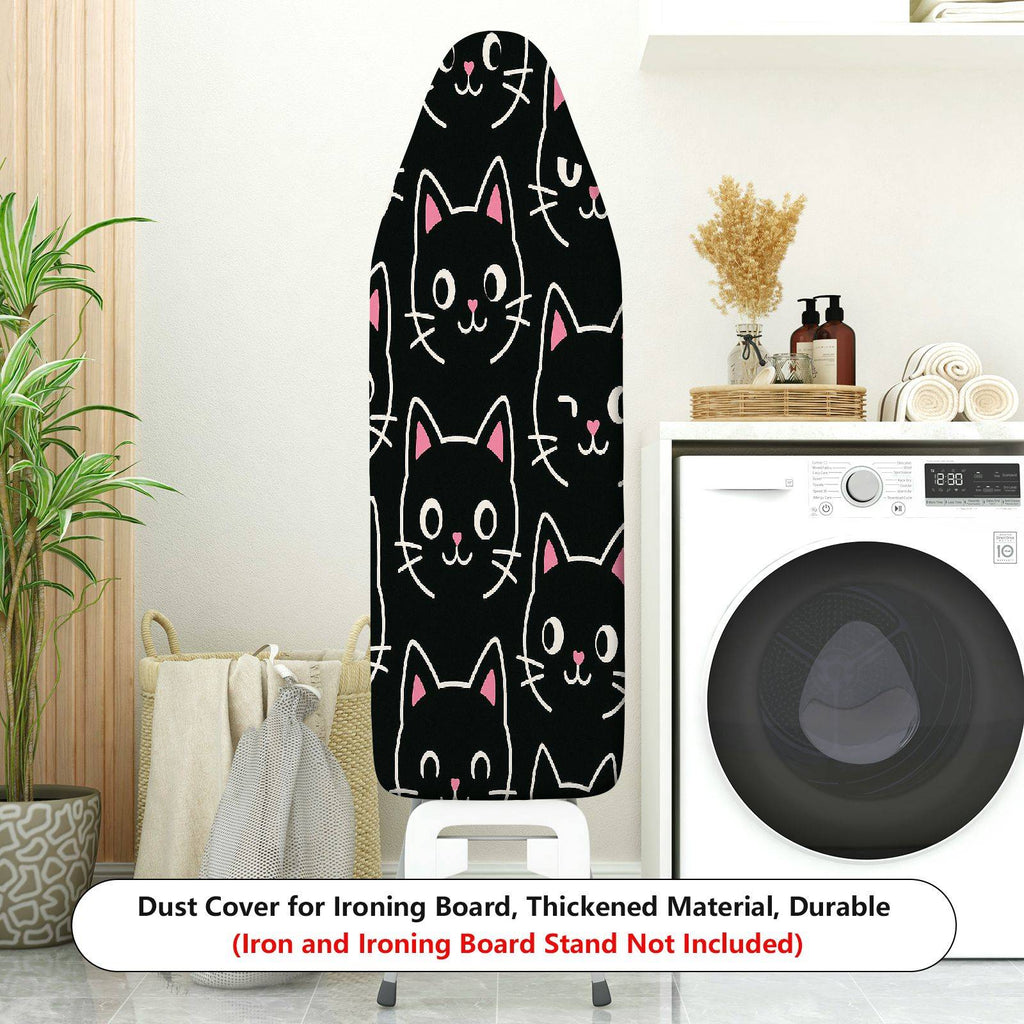 1-Piece Cat Black  Pattern  Ironing Board Cover, Universal Size, Without Board