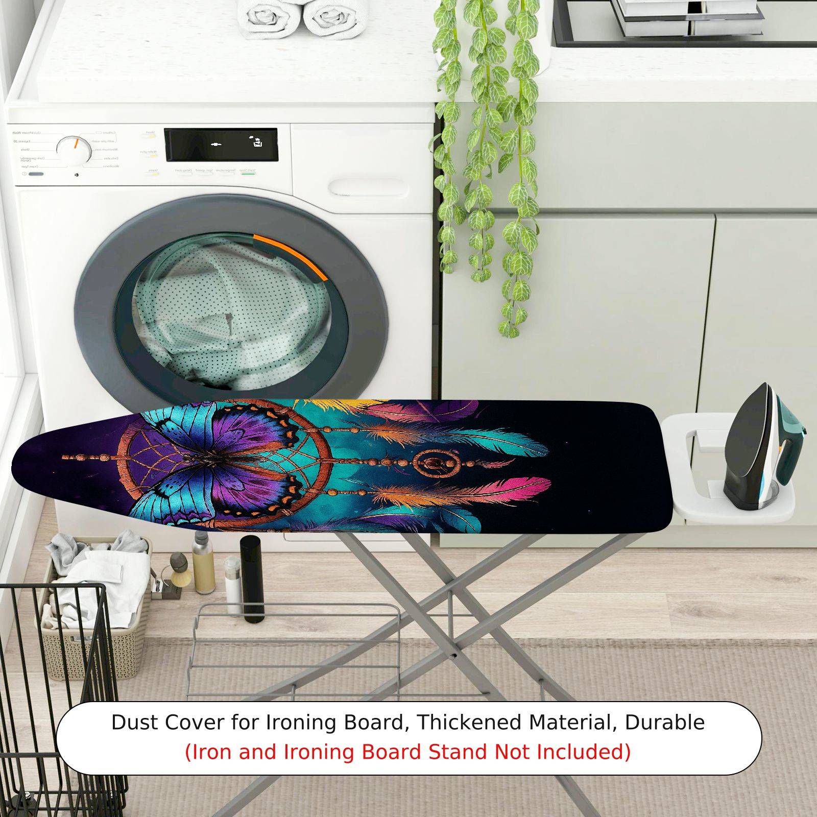 1-Piece Butterfly Dreamcatcher Feathers  Ironing Board Cover, Universal Size, Without Board