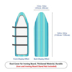 1-Piece Striped Pattern Blue Theme Household  Ironing Board Cover, Universal Size, Without Board