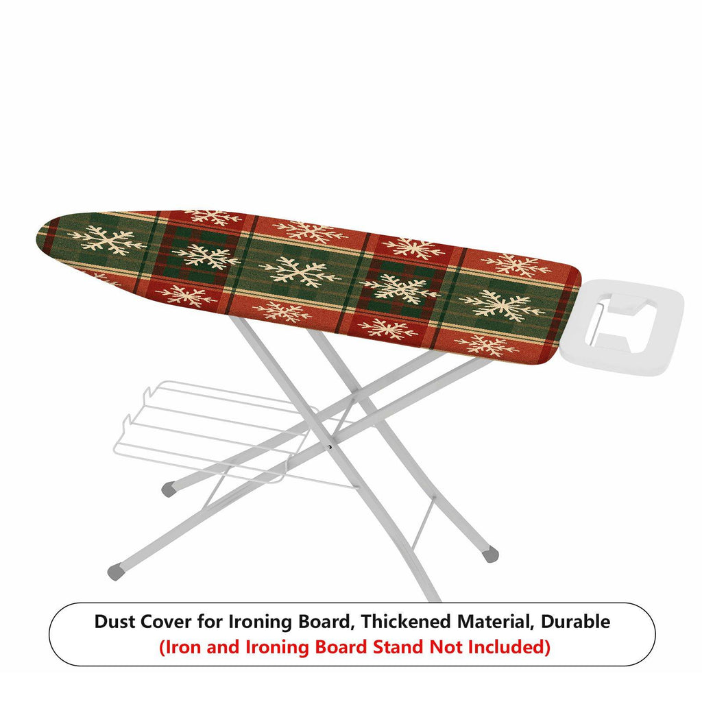 1-Piece Snowflake Checkered Christmas  Ironing Board Cover, Universal Size, Without Board