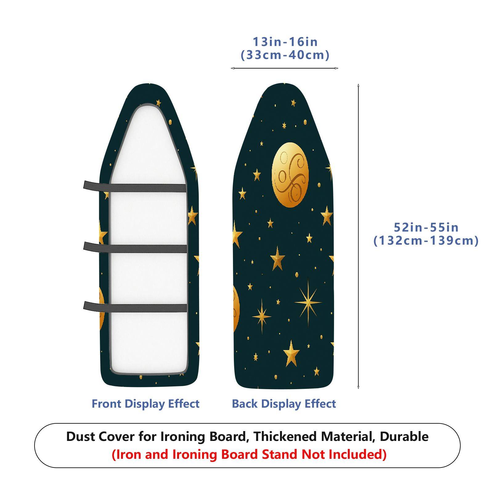 1-Piece Star Moon Galaxy  Ironing Board Cover, Universal Size, Without Board