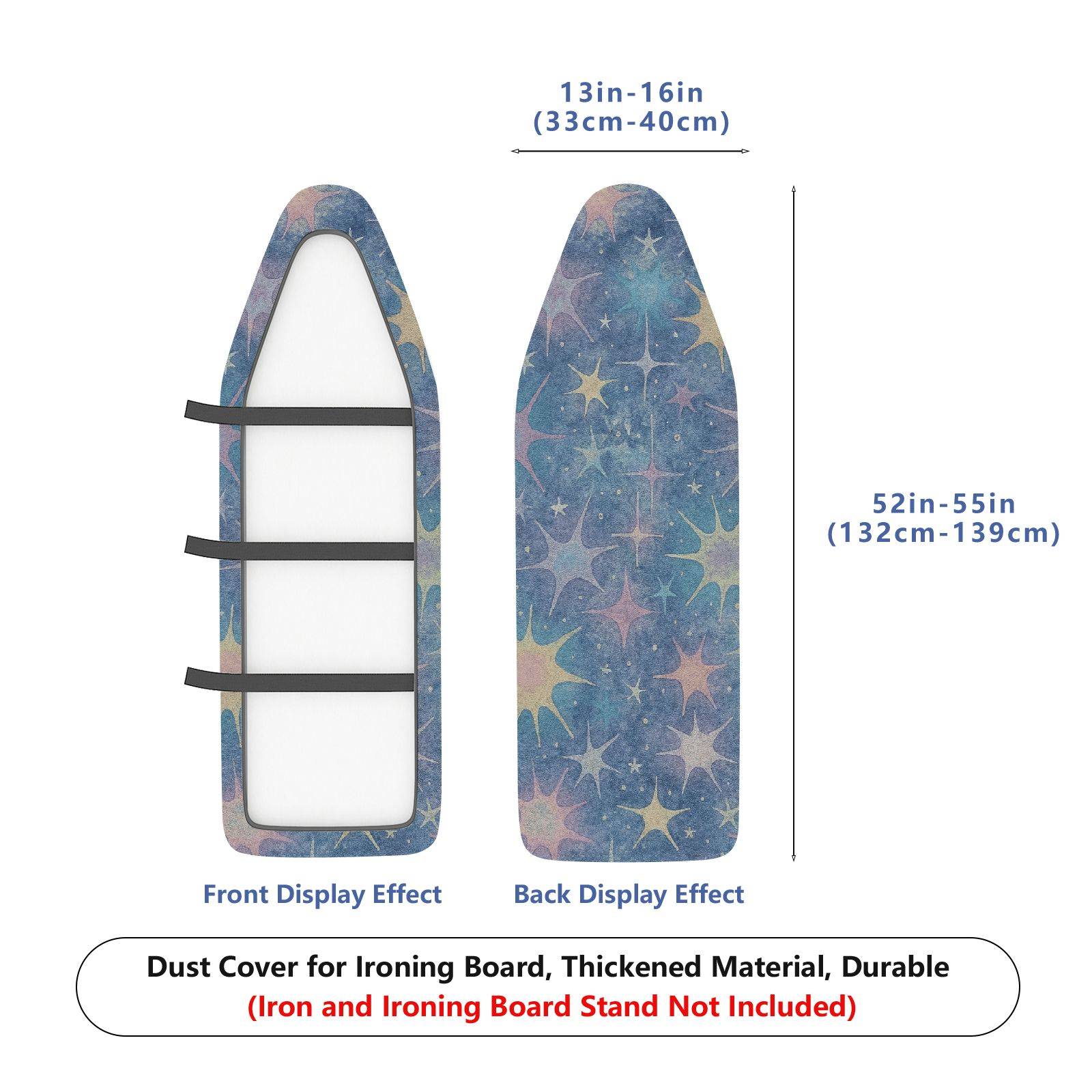 1-Piece Cosmic Starry Pattern Galaxy Night  Ironing Board Cover, Universal Size, Without Board