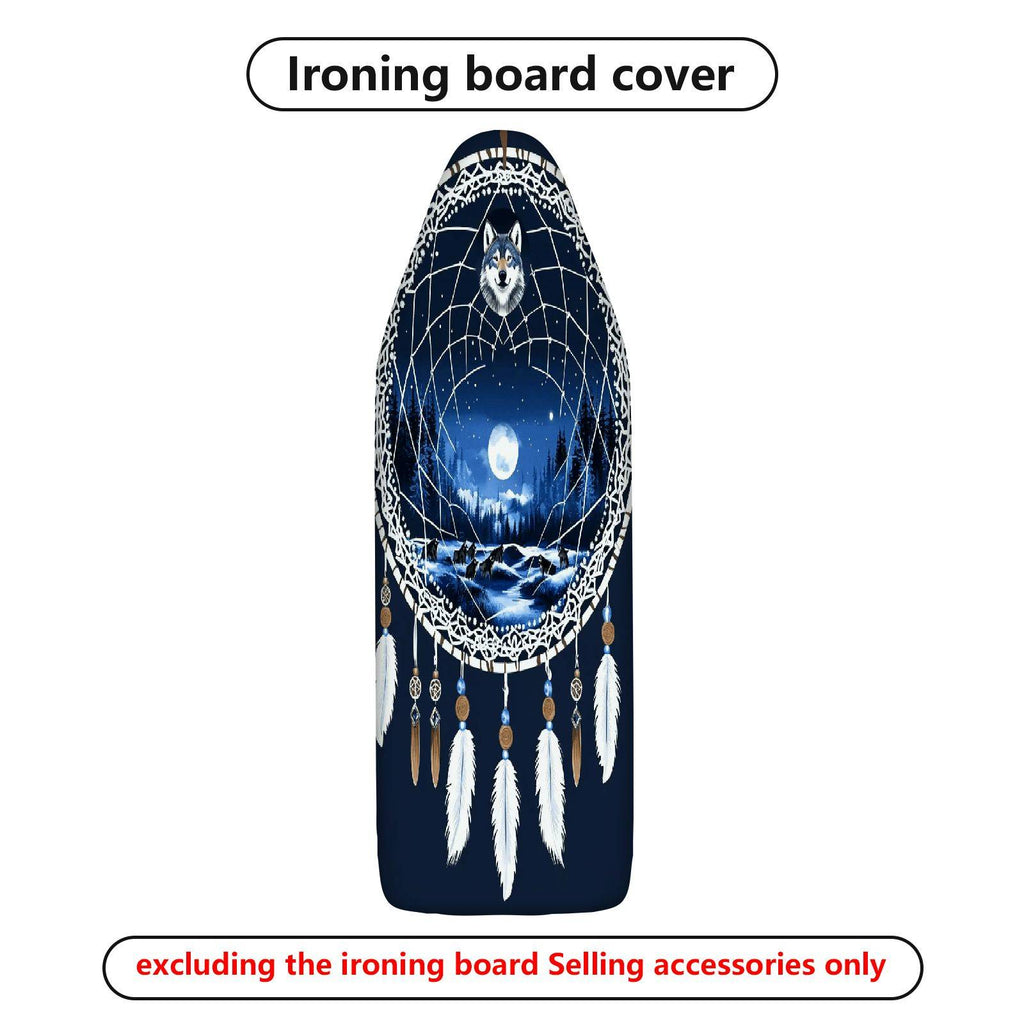 1-Piece Dreamcatcher Wolf Moonlight  Ironing Board Cover, Universal Size, Without Board