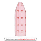 1-Piece Pink Bow Striped Pattern  Ironing Board Cover, Universal Size, Without Board