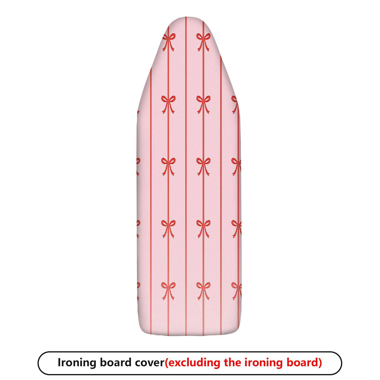 1-Piece Pink Bow Striped Pattern  Ironing Board Cover, Universal Size, Without Board