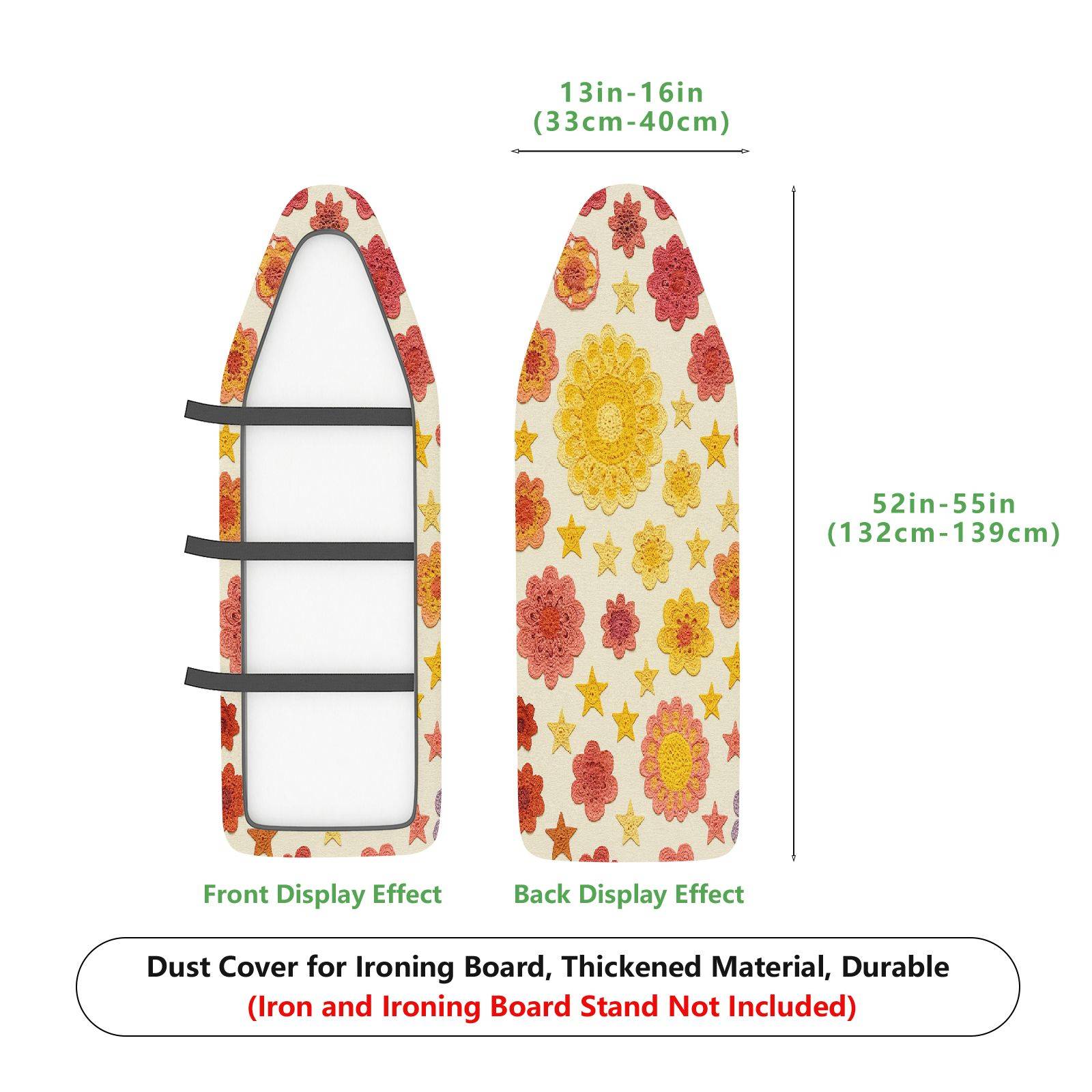 1-Piece Floral Star Colorful  Ironing Board Cover, Universal Size, Without Board