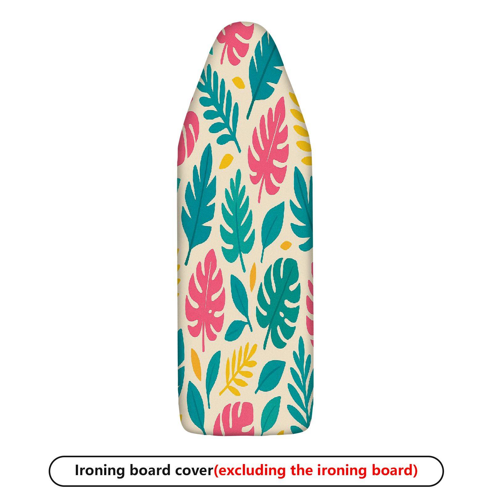 1-Piece Tropical Floral Leaves Pattern Decorative  Ironing Board Cover, Universal Size, Without Board