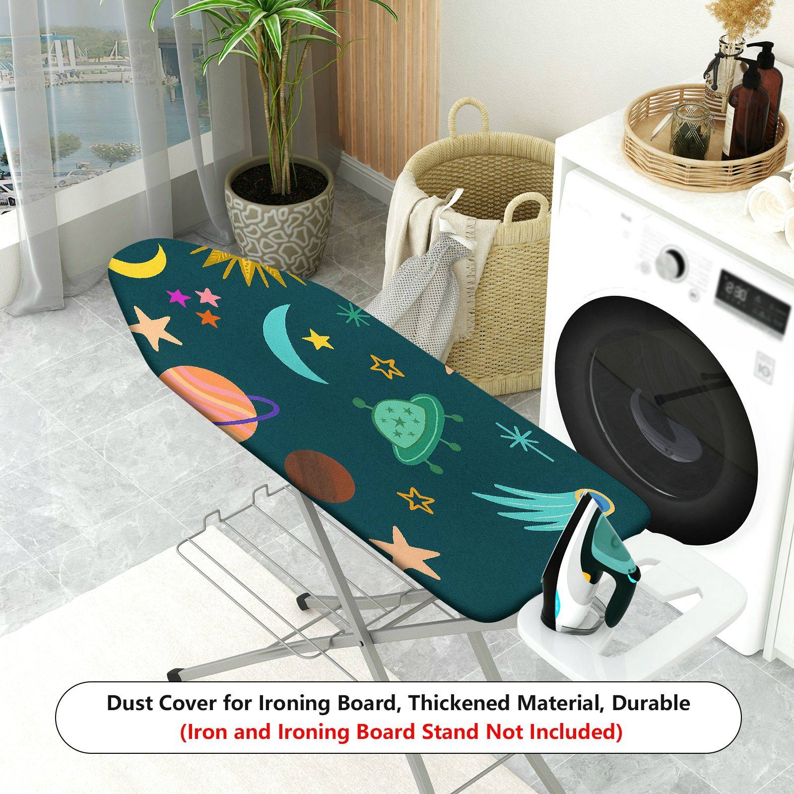 1-Piece Space Planet Star  Ironing Board Cover, Universal Size, Without Board