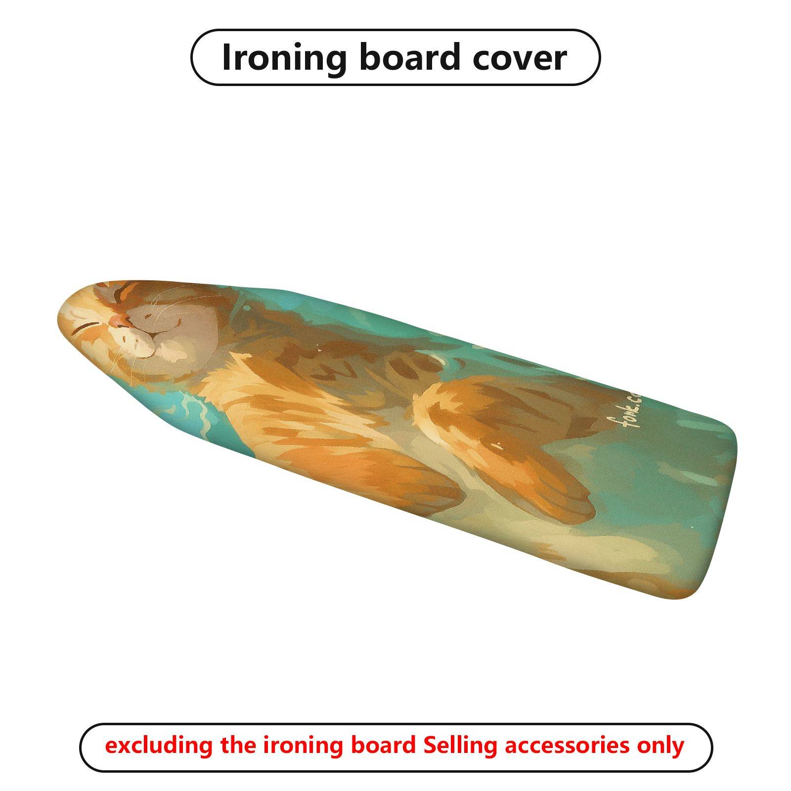 1-Piece Orange Cat  Ironing Board Cover, Universal Size, Without Board