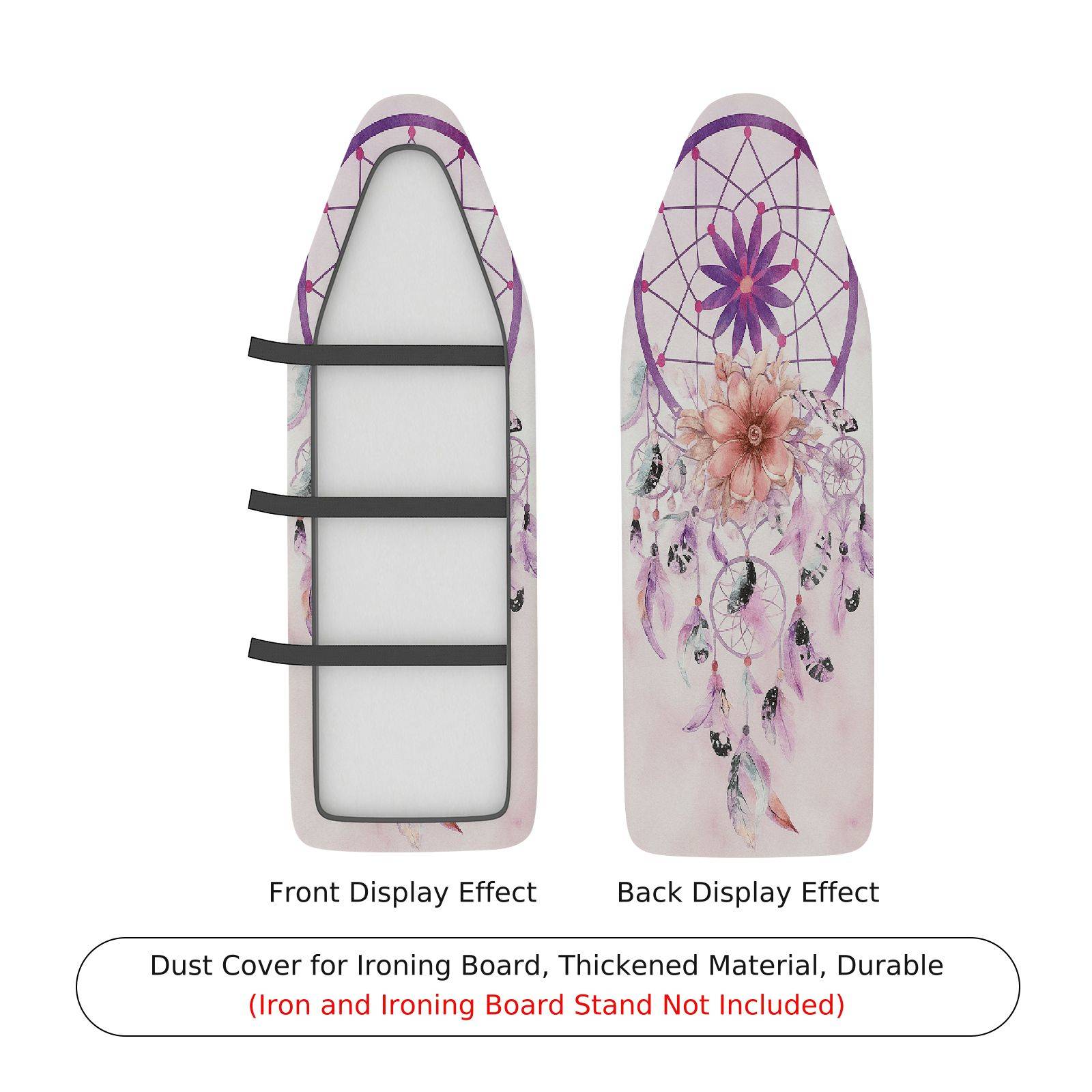 1-Piece Dreamcatcher Flower Feather  Ironing Board Cover, Universal Size, Without Board