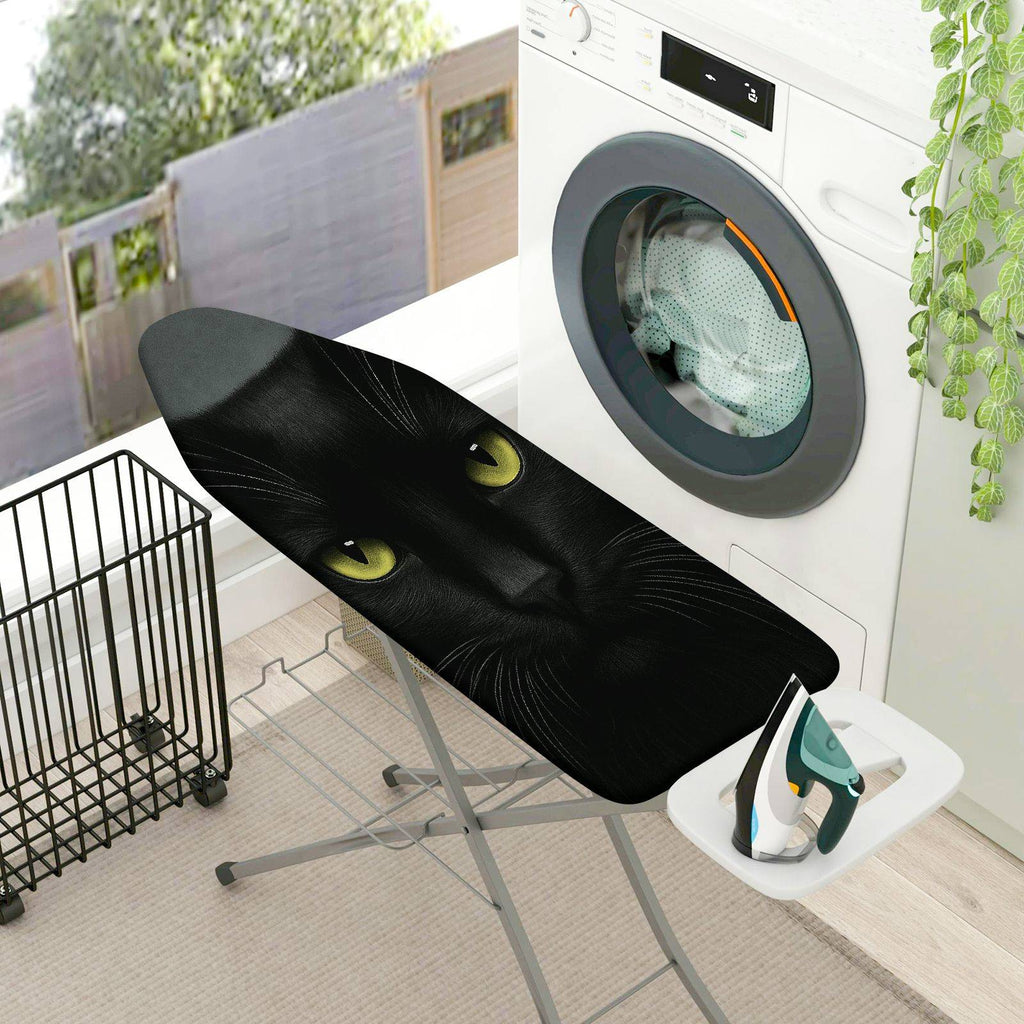 1-Piece Black Cat Eyes Halloween Animal  Ironing Board Cover, Universal Size, Without Board