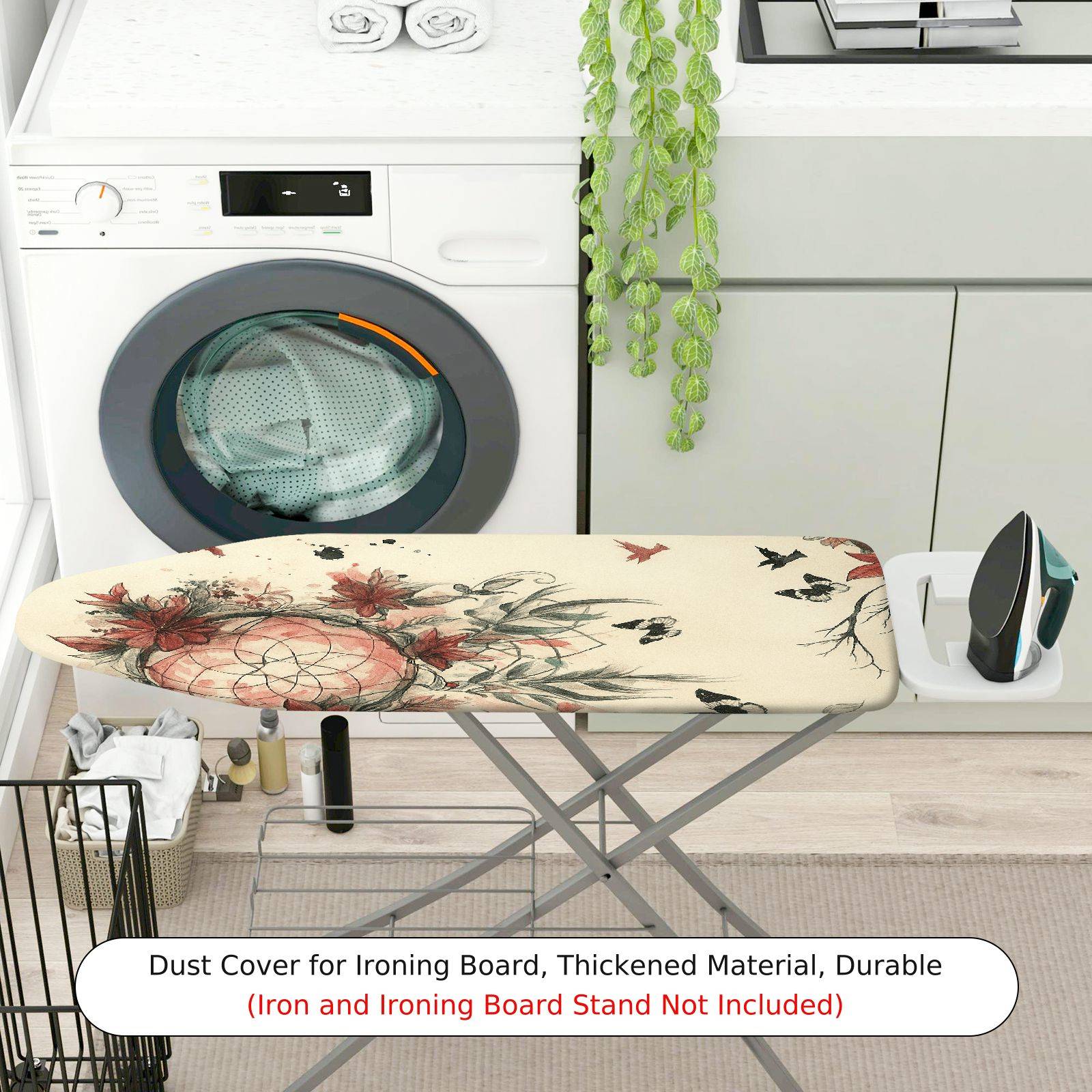 1-Piece Floral Dreamcatcher Butterfly  Ironing Board Cover, Universal Size, Without Board