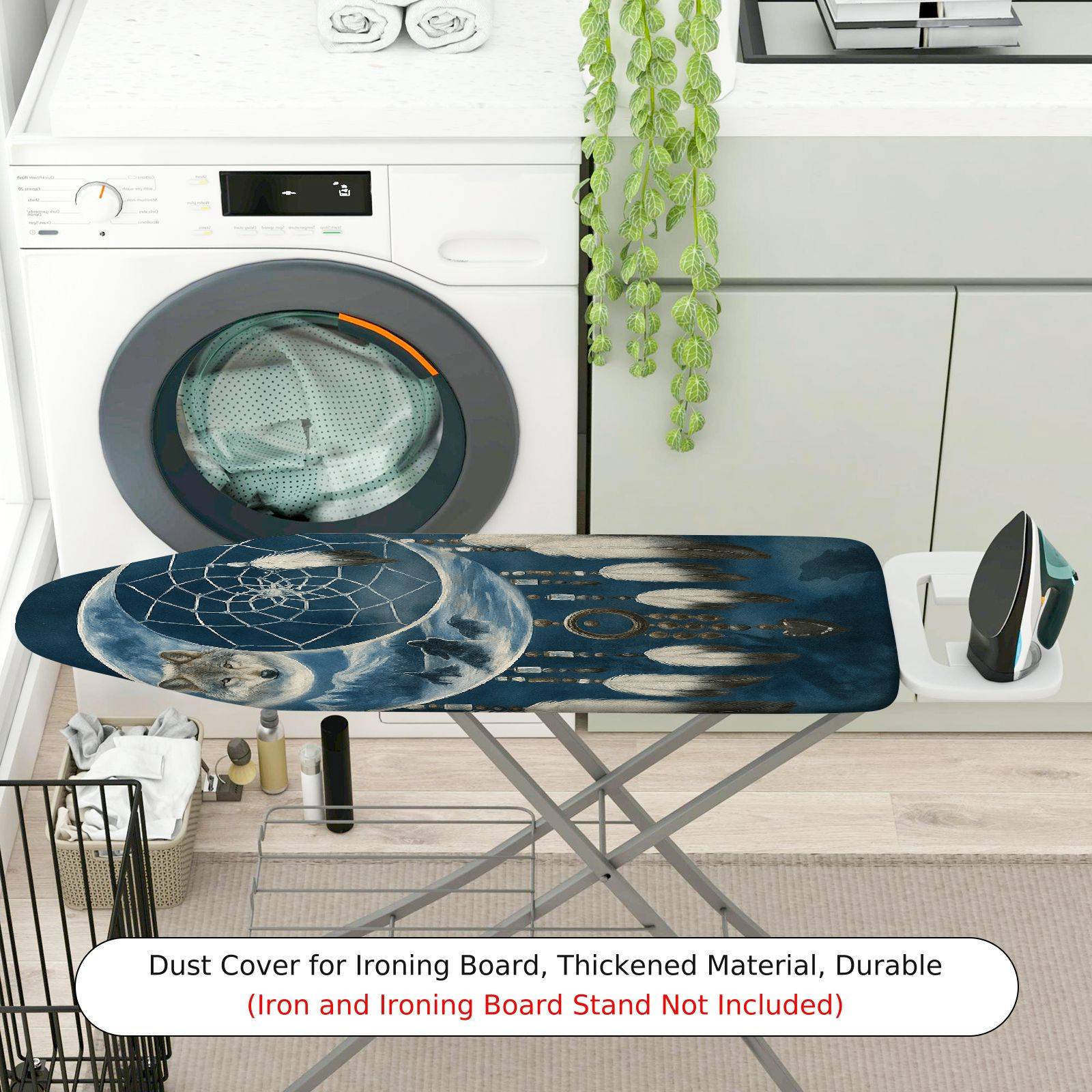 1-Piece Dreamcatcher Wolf Moon  Ironing Board Cover, Universal Size, Without Board