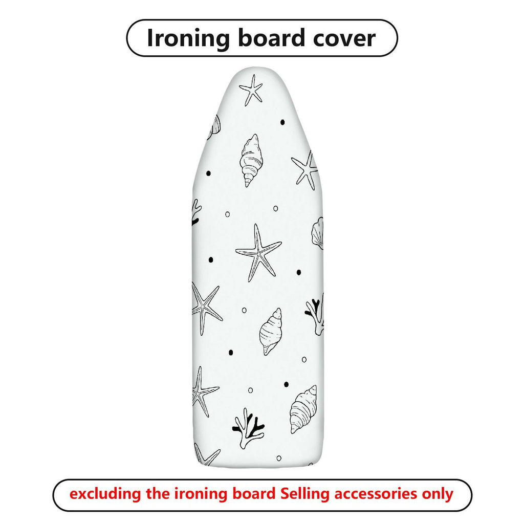 1-Piece Seaside Starfish Shell Coral  Ironing Board Cover, Universal Size, Without Board