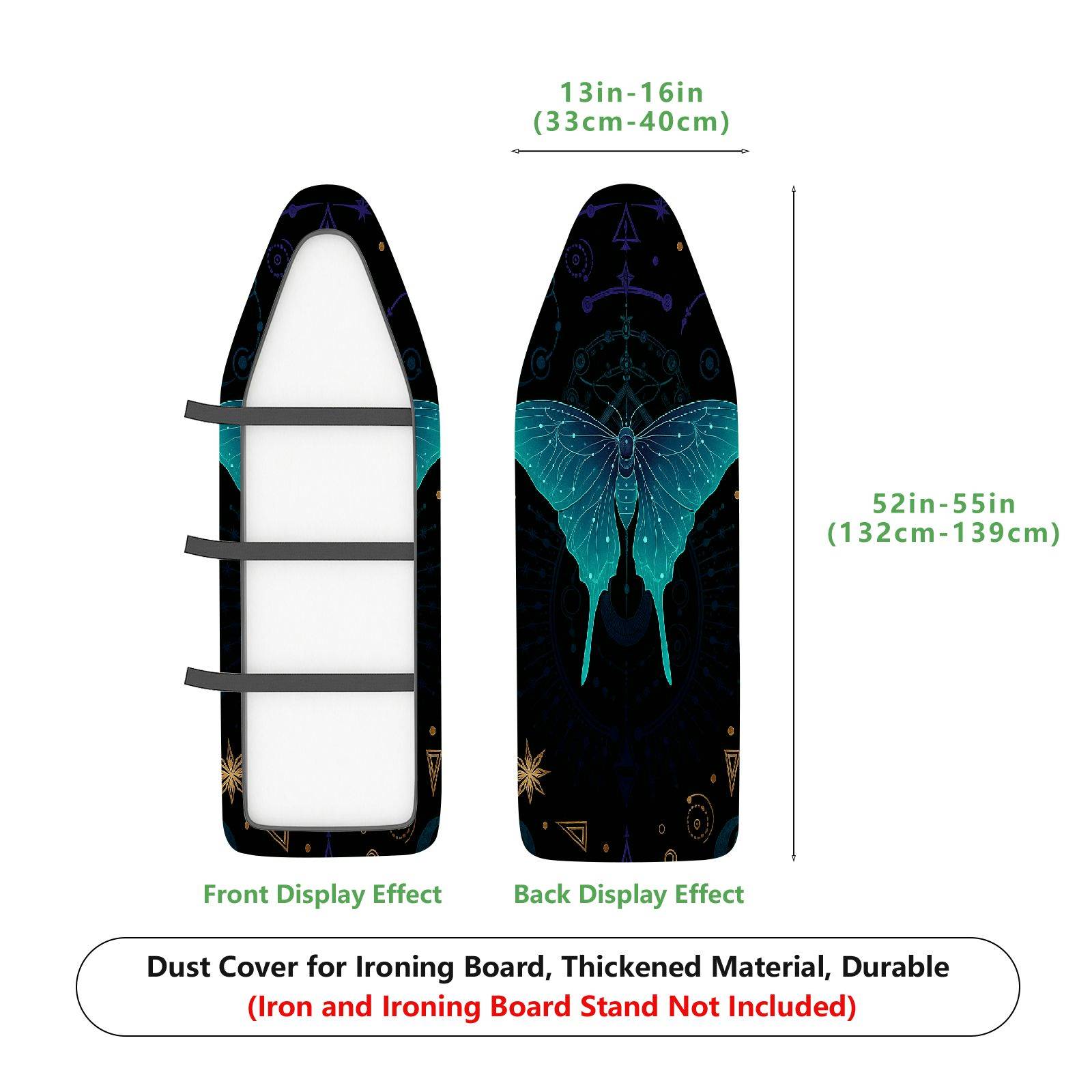 1-Piece Butterfly Starry Night Blue  Ironing Board Cover, Universal Size, Without Board
