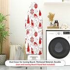 1-Piece Christmas Reindeer Snowflake  Ironing Board Cover, Universal Size, Without Board
