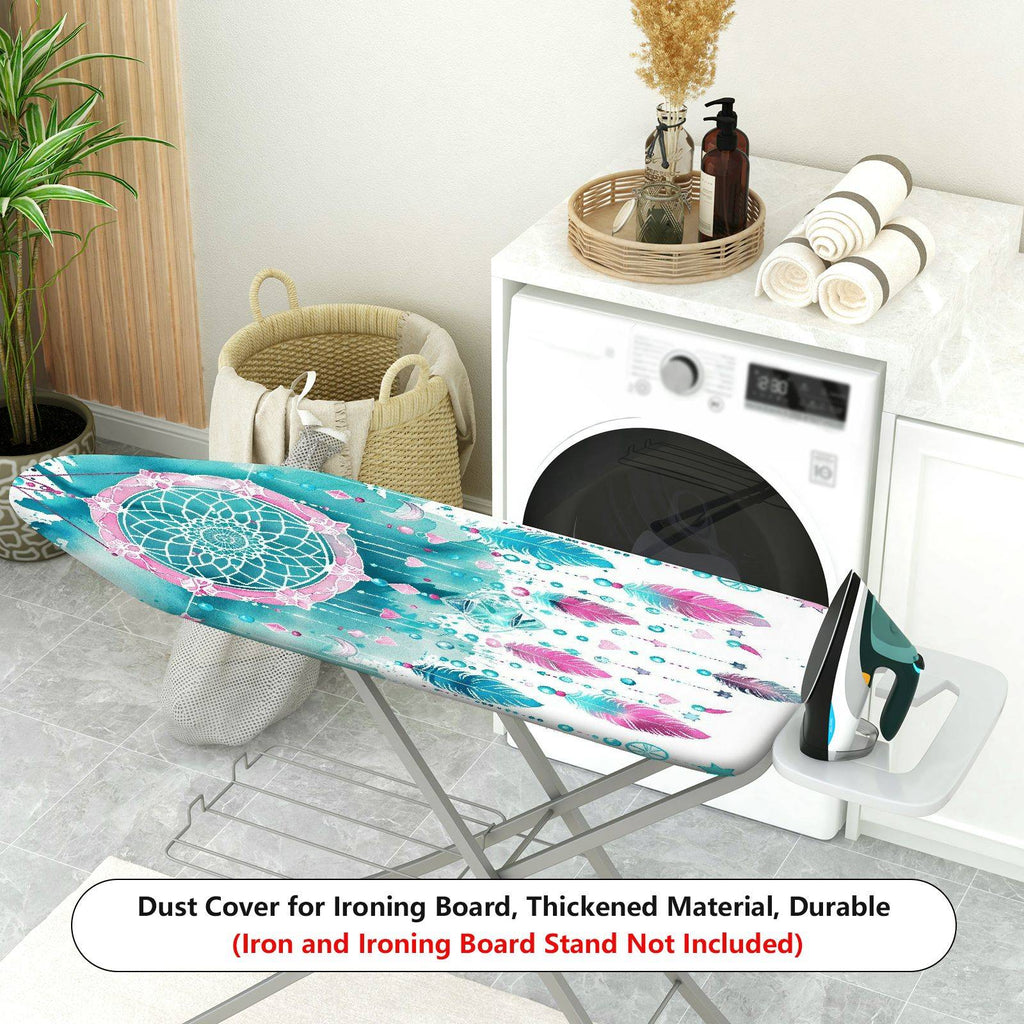 1-Piece Dreamcatcher Feather Pink  Ironing Board Cover, Universal Size, Without Board
