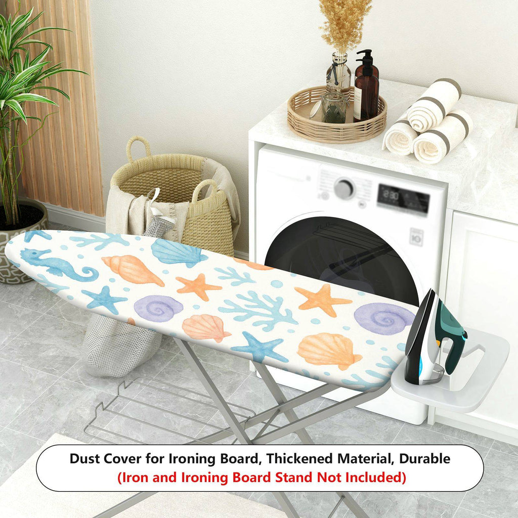 1-Piece Sea Shell Seahorse Starfish  Ironing Board Cover, Universal Size, Without Board
