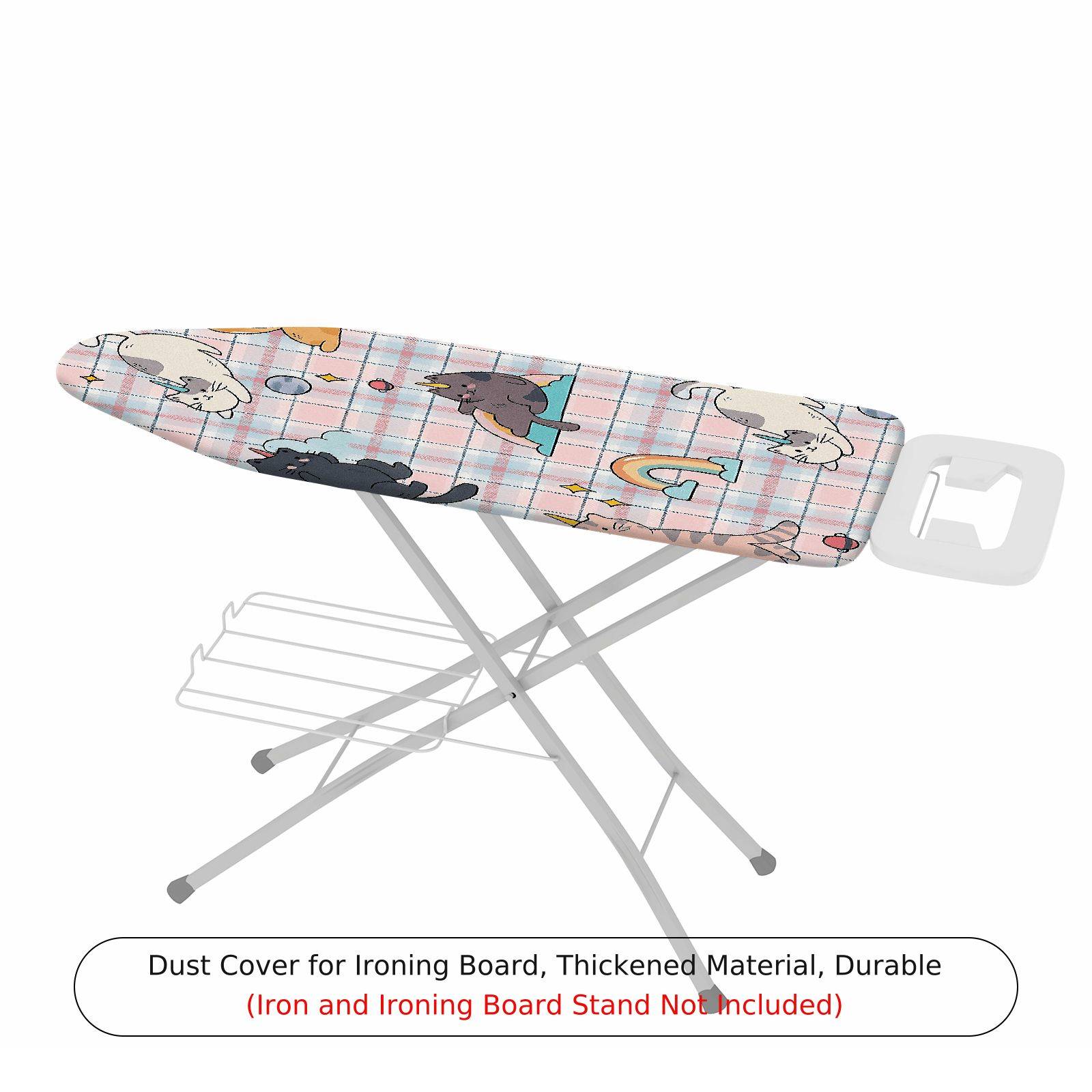 1-Piece Cat Unicorn Rainbow  Ironing Board Cover, Universal Size, Without Board