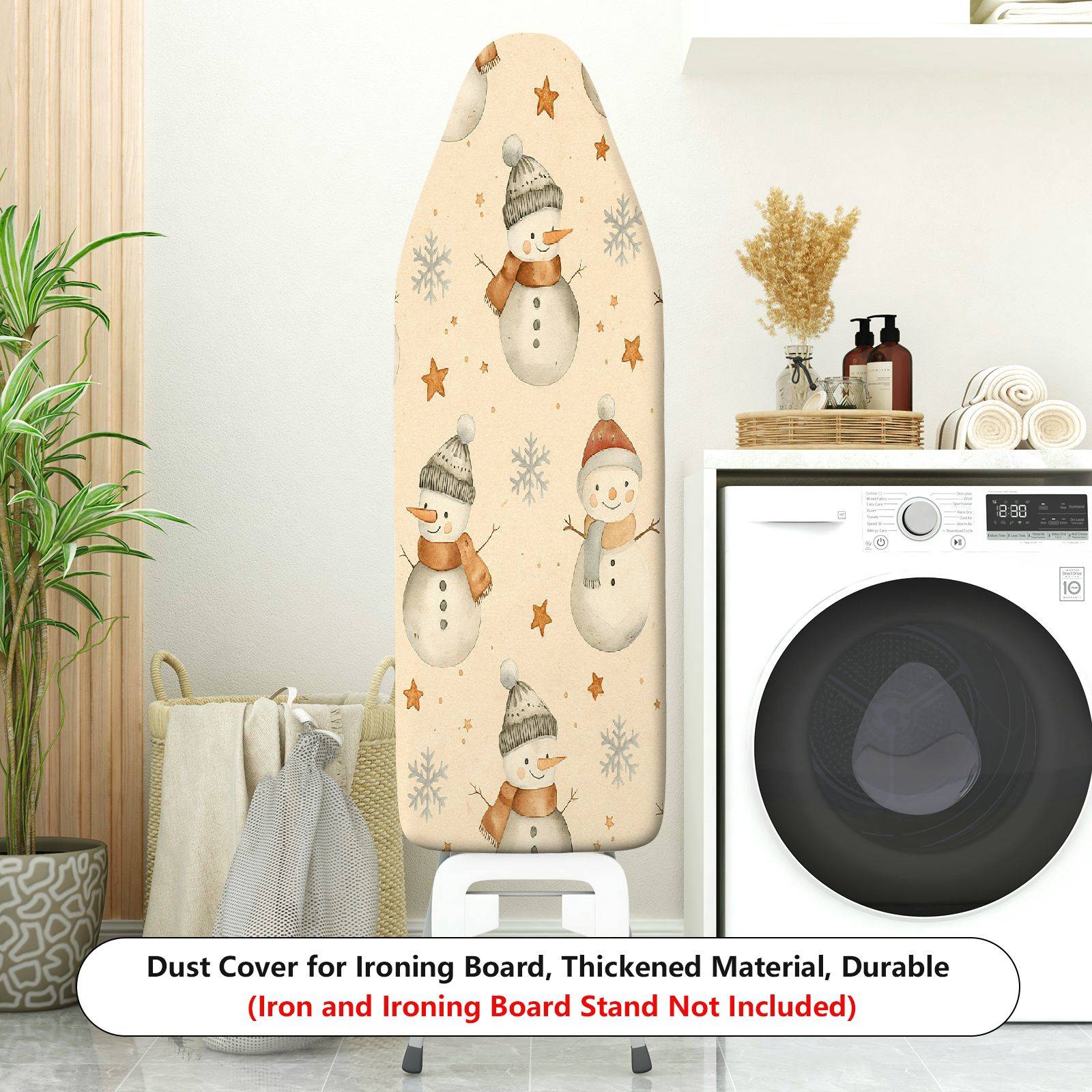 1-Piece Snowman Star Winter  Ironing Board Cover, Universal Size, Without Board