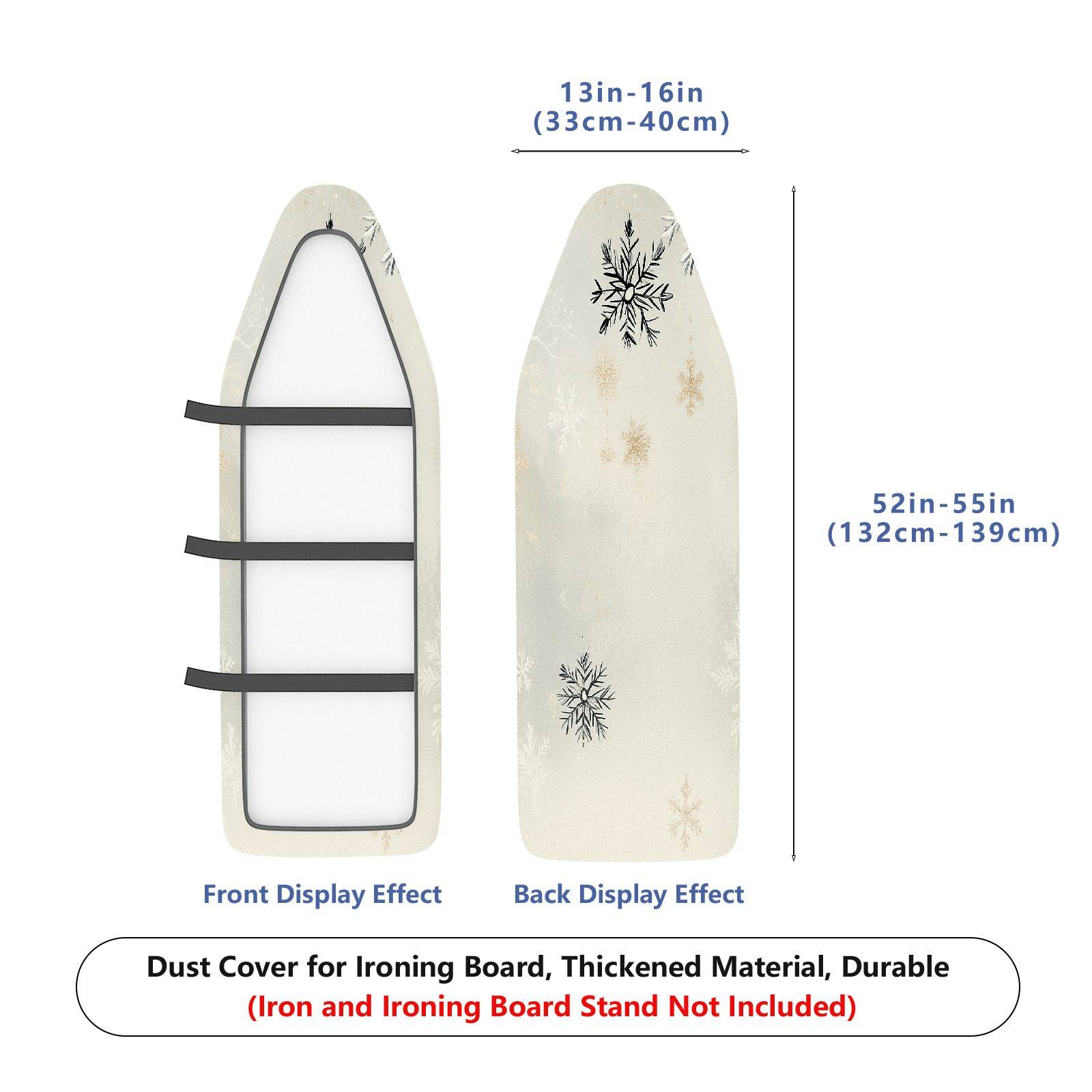 1-Piece Christmas Snowflake Winter  Ironing Board Cover, Universal Size, Without Board