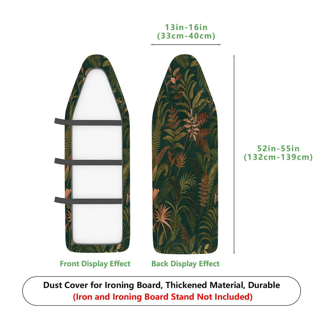 1-Piece Leaf Pattern Tropical Nature  Ironing Board Cover, Universal Size, Without Board