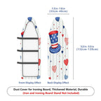1-Piece Patriotic Stars Stripes Hearts  Ironing Board Cover, Universal Size, Without Board