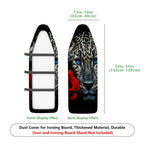 1-Piece Leopard Rose Animal  Ironing Board Cover, Universal Size, Without Board