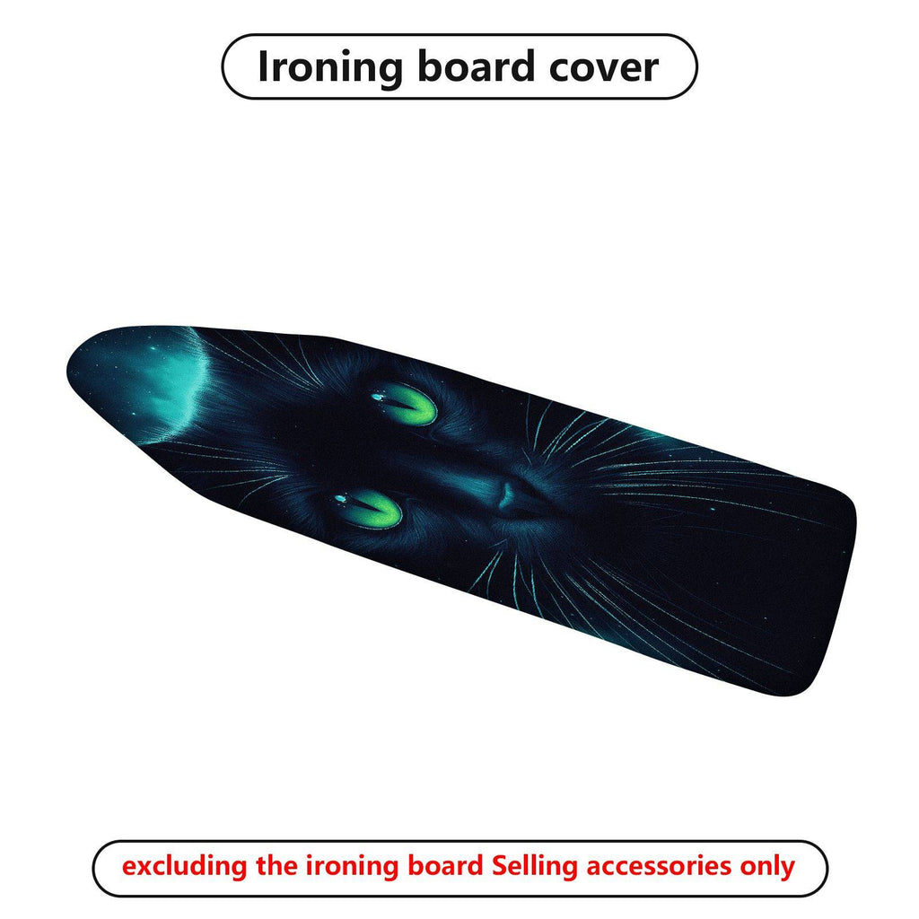 1-Piece Black Cat Moon Night  Ironing Board Cover, Universal Size, Without Board