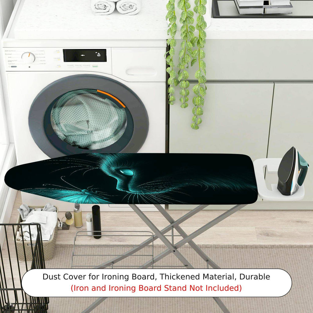1-Piece Cat Butterfly Glow  Ironing Board Cover, Universal Size, Without Board
