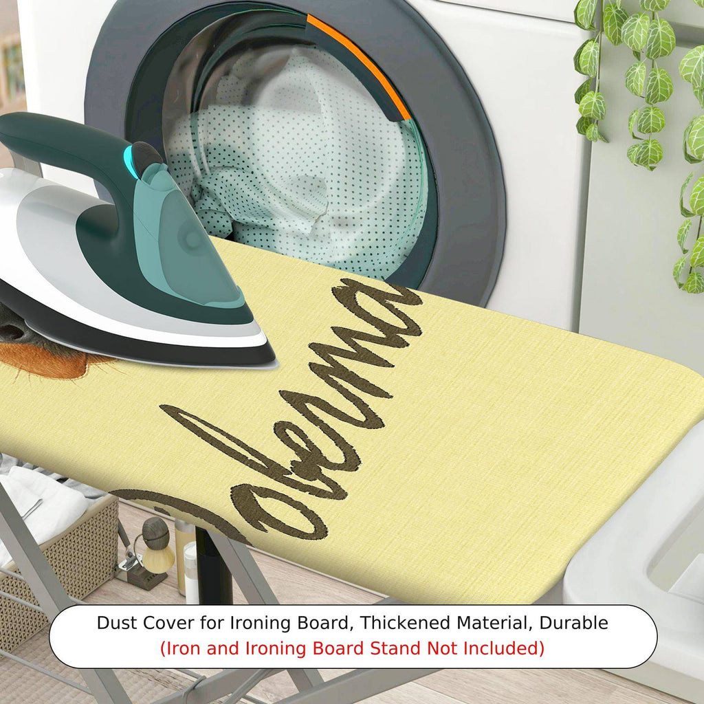 1-Piece Doberman Pet Animal Art  Ironing Board Cover, Universal Size, Without Board