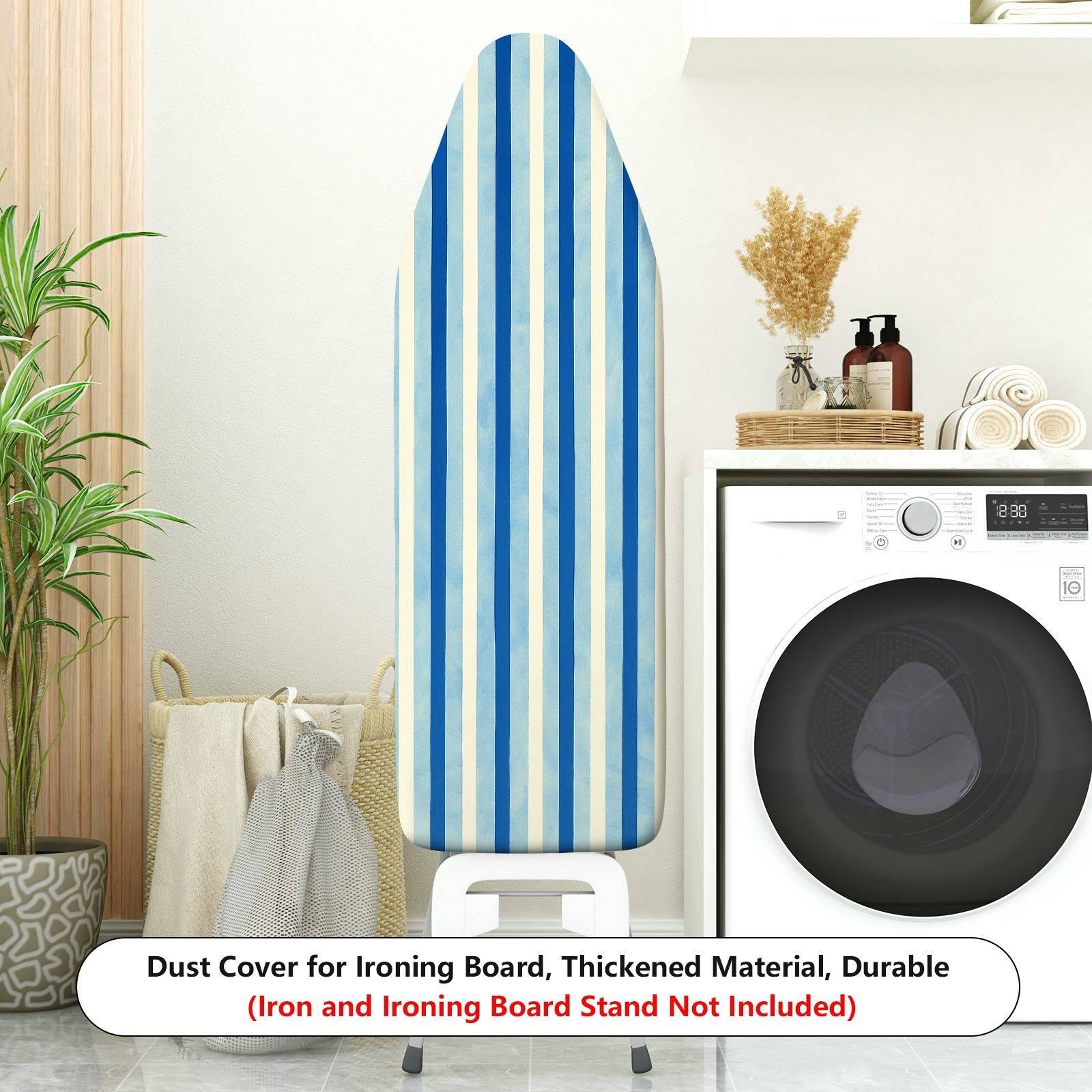 1-Piece Blue Striped Pattern Simple Modern  Ironing Board Cover, Universal Size, Without Board